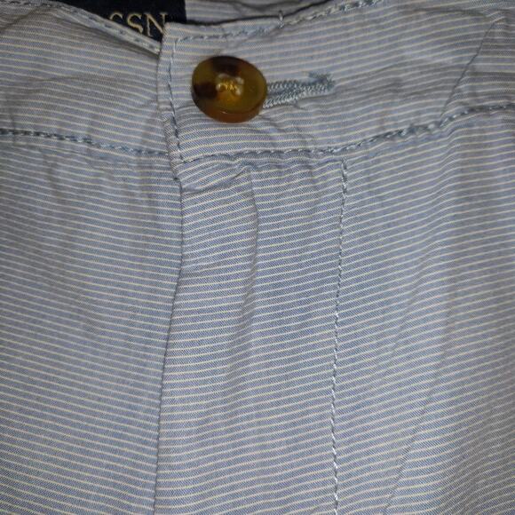 US POLO ASSN Men's Bermuda Golf Shorts Sz 42 Blue White Pinstripes 100% Cotton - Picture 3 of 16